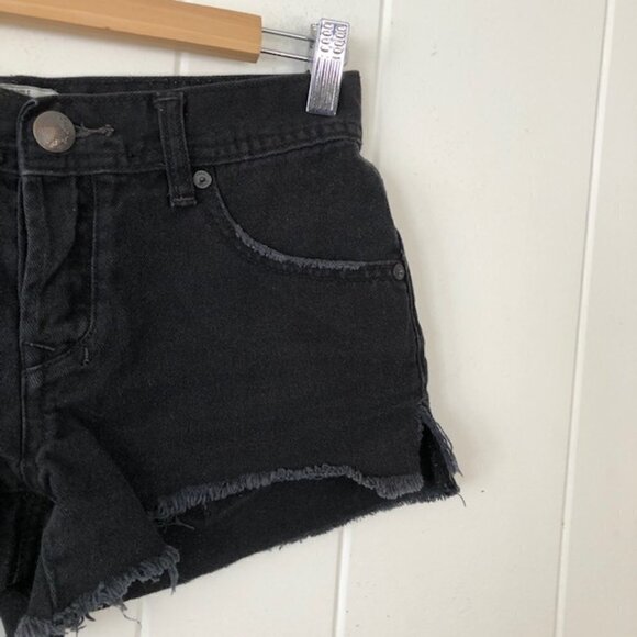 Free People Womens Shorts Black Distressed Festival Size 25 - Picture 4 of 8